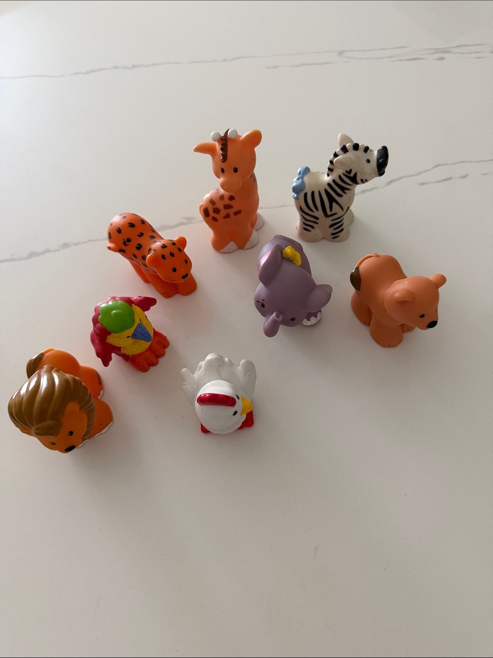 Fisher Price Little People Animals Safari Jungle Lion Elephant Lot of 8